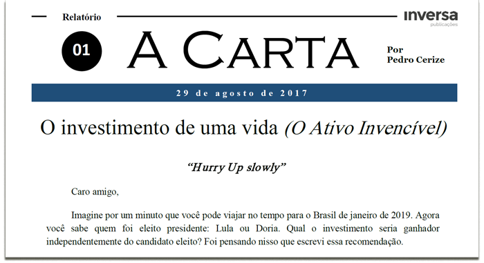 O Ativo Invencível  A Carta (Bolsonaro)  Inversa Publicações