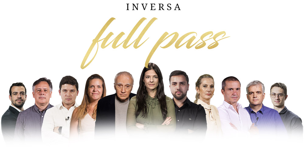 Logo da Inversa Full Pass com todos os gurus de investimentos.